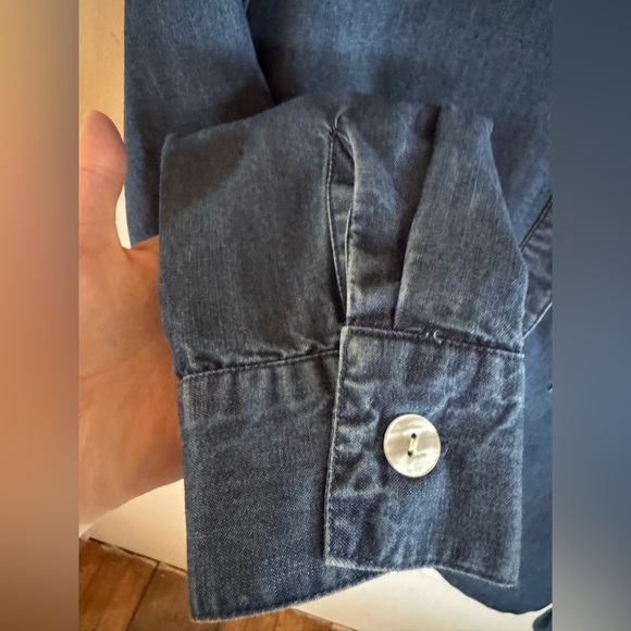 Coldwater Creek women’s M shirt lagenlook minimalist classic romantic prairie - Picture 5 of 9